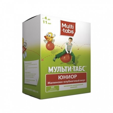 Buy Multi-tabs Junior chewable tablets (raspberry-strawberry) 30 pcs