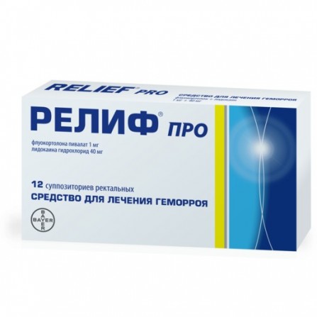 Buy Relief Pro Rectal Suppositories 12 pcs