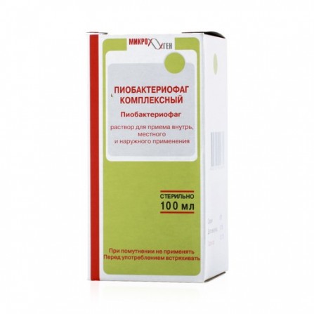 Buy Pyobacteriophage complex solution for local use and oral administration 100 ml