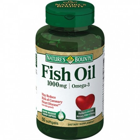 Buy Nature's Bounty Fish Oil Omega-3 Capsules 1000mg N50