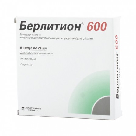Buy Berlition 600 concentrate for solution for infusion 25 mg  ml ampoules 24 ml 5 pcs