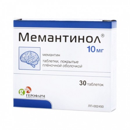Buy Memantinol Coated 10mg N30 Tablets