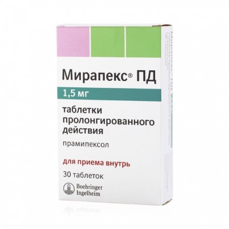 Buy Mirapex pd coated tablets prolonged 1.5 mg N30