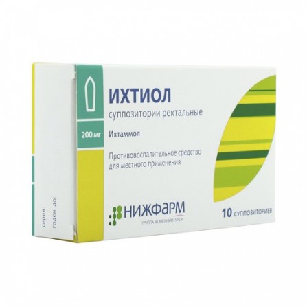 Buy Ichthyolum suppositories for rectal use 10 pcs