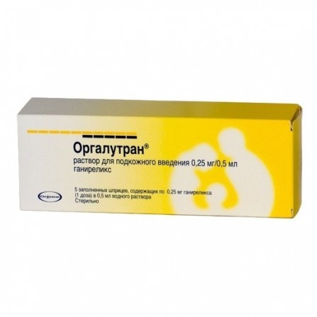 Buy Orgalutran injection solution syringe 0.25mg + 0.5ml N5