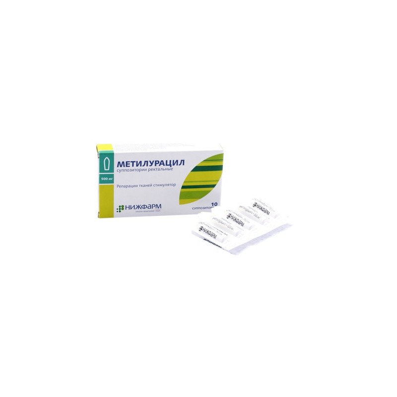 Buy Methyluracil rectal suppositories 10 pcs