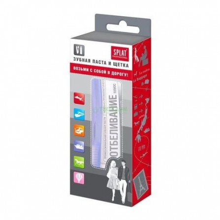Buy Splat road set toothpaste tooth whitening plus 40ml + tooth brush (in the case)