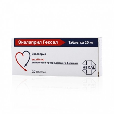 Buy Enalapril Hexal tablets 20 mg 20 pcs.