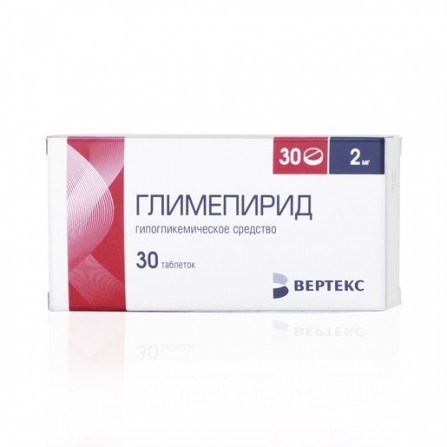 Buy Glimepiride tablets 2 mg 30 pcs