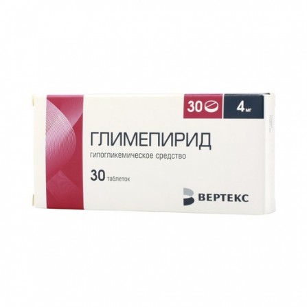 Buy Glimepirid tablets 4 mg 30 pcs