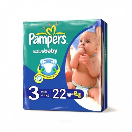 Buy Pampers Active baby midi 4-9kg N22