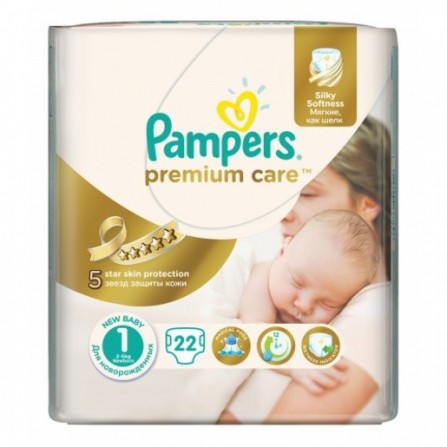 Buy Pampers diapers Premium Care 1 (2-5 kg) 22 pcs
